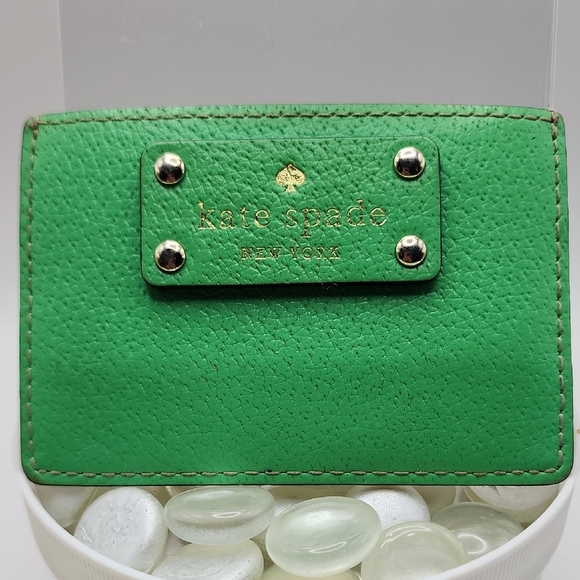 kate spade Accessories - Kate Spade Green Leather‎ Card Holder